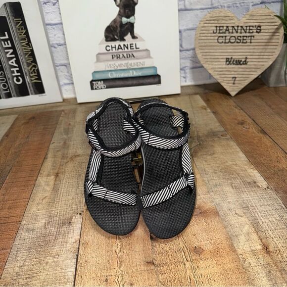 Teva Flatform Universal Original Candy Stripe Black - Picture 6 of 10